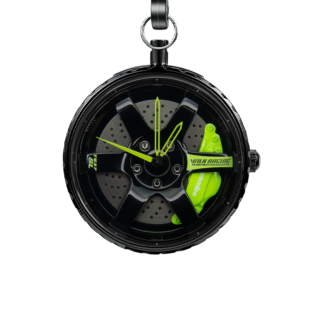 TE37 Grün Taschenuhr Spin